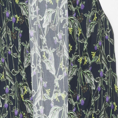 Womens UK Size 10 Topshop Blue Kimono Blouse