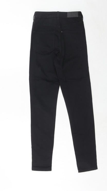 Womens UK Size 25 in H&M Regular Fit Skinny Black Jeans
