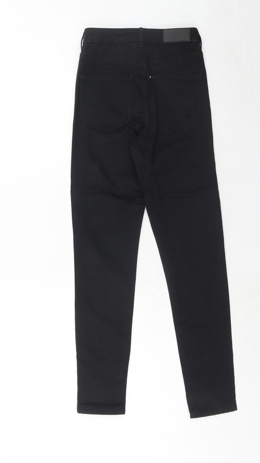 Womens UK Size 25 in H&M Regular Fit Skinny Black Jeans