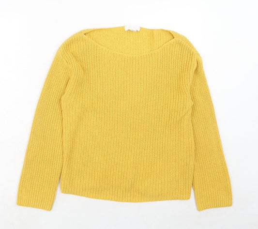 Womens UK Size XS H&M Yellow Pullover Jumper