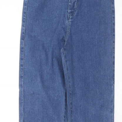 Topshop Womens Blue Cotton Skinny Jeans Size 25 in L32 in Regular Zip