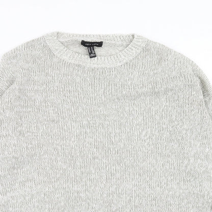 Womens UK Size M New Look Grey Pullover Jumper