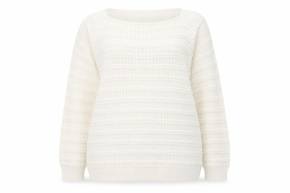 Womens UK Size XL Mia Moda Ivory Pullover Jumper