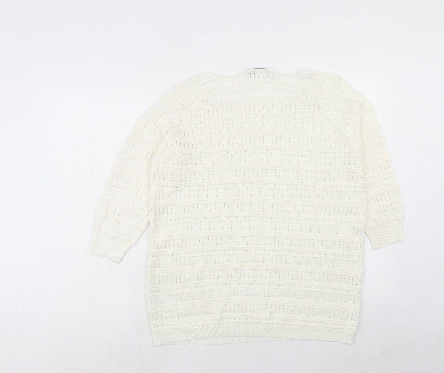 Womens UK Size XL Mia Moda Ivory Pullover Jumper