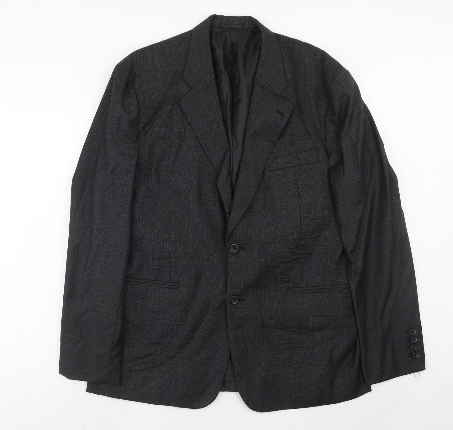 Shanghai Mens Grey Polyester Jacket Suit Jacket Size 42 Regular