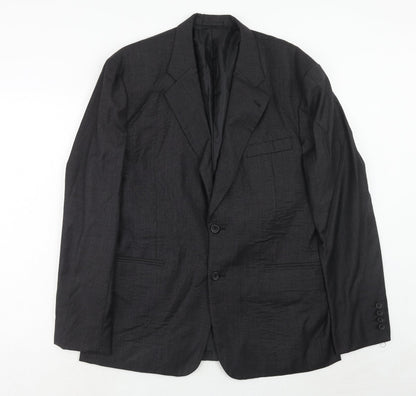 Shanghai Mens Grey Polyester Jacket Suit Jacket Size 42 Regular