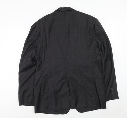 Shanghai Mens Grey Polyester Jacket Suit Jacket Size 42 Regular