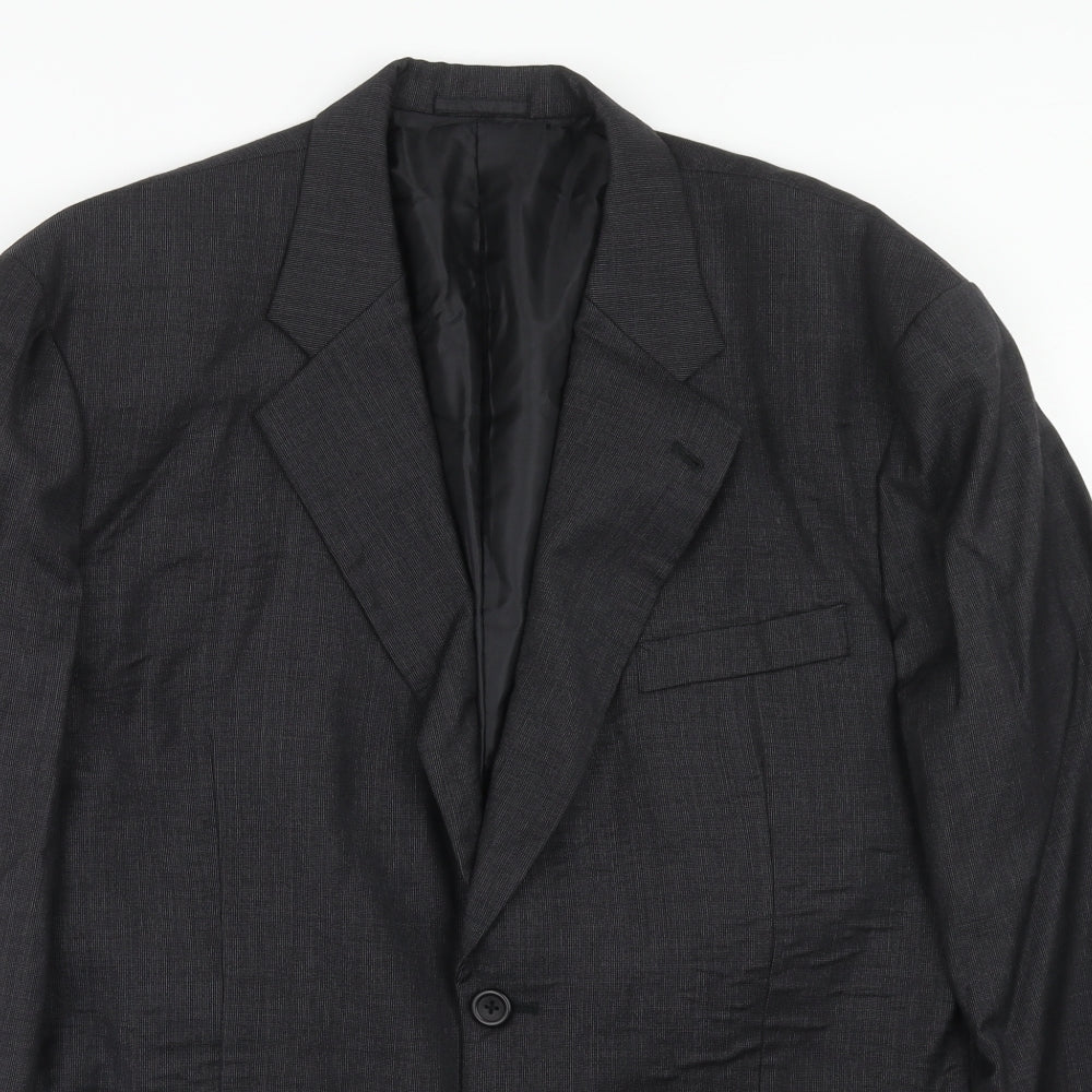 Shanghai Mens Grey Polyester Jacket Suit Jacket Size 42 Regular