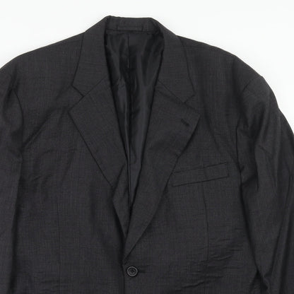 Shanghai Mens Grey Polyester Jacket Suit Jacket Size 42 Regular