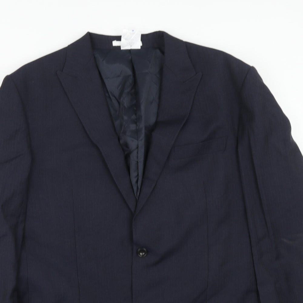 Mens UK Size 42 Marks and Spencer Regular Blue Suit Jacket