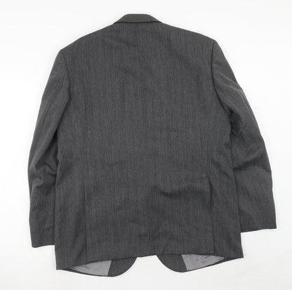 charles knight Mens Grey Polyester Jacket Suit Jacket Size 40 Regular