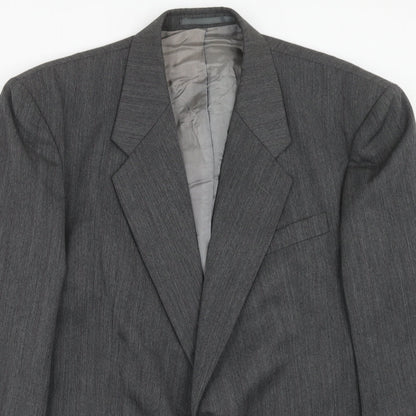 charles knight Mens Grey Polyester Jacket Suit Jacket Size 40 Regular