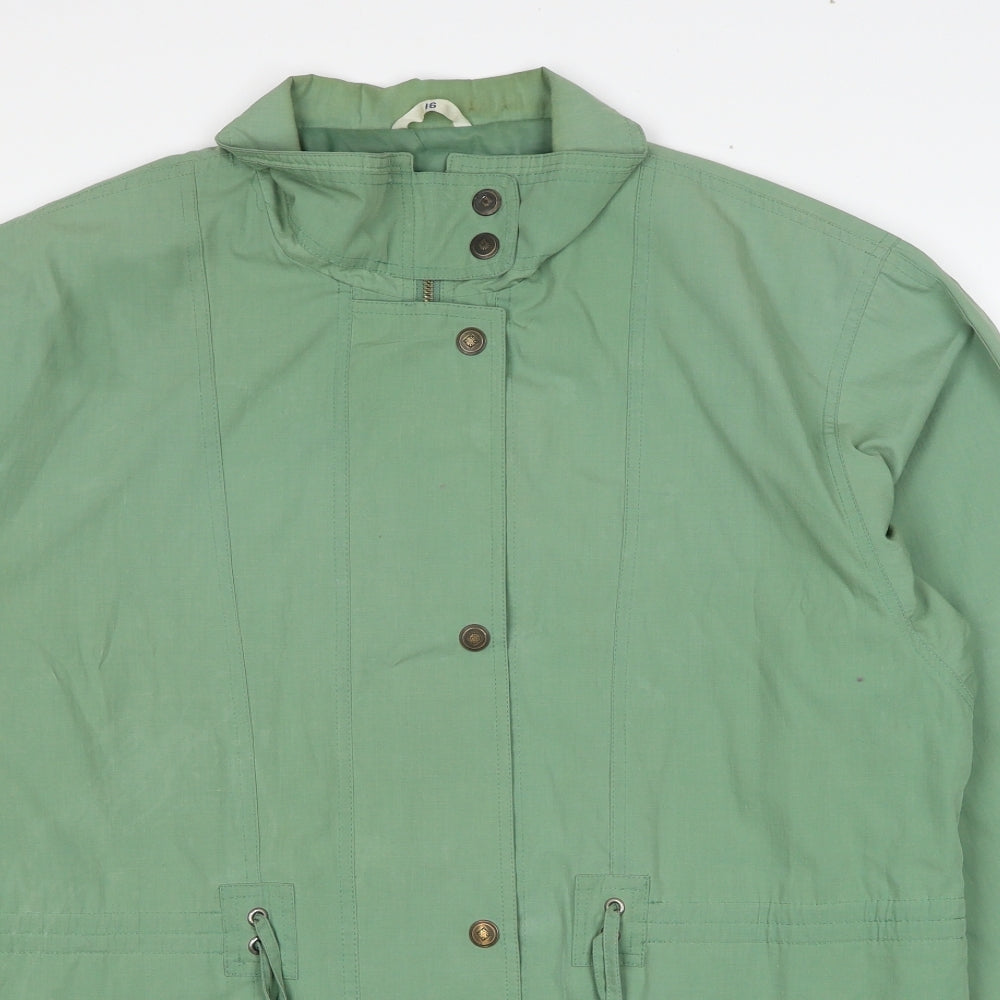 C&A Womens Green Jacket Size 16 Zip
