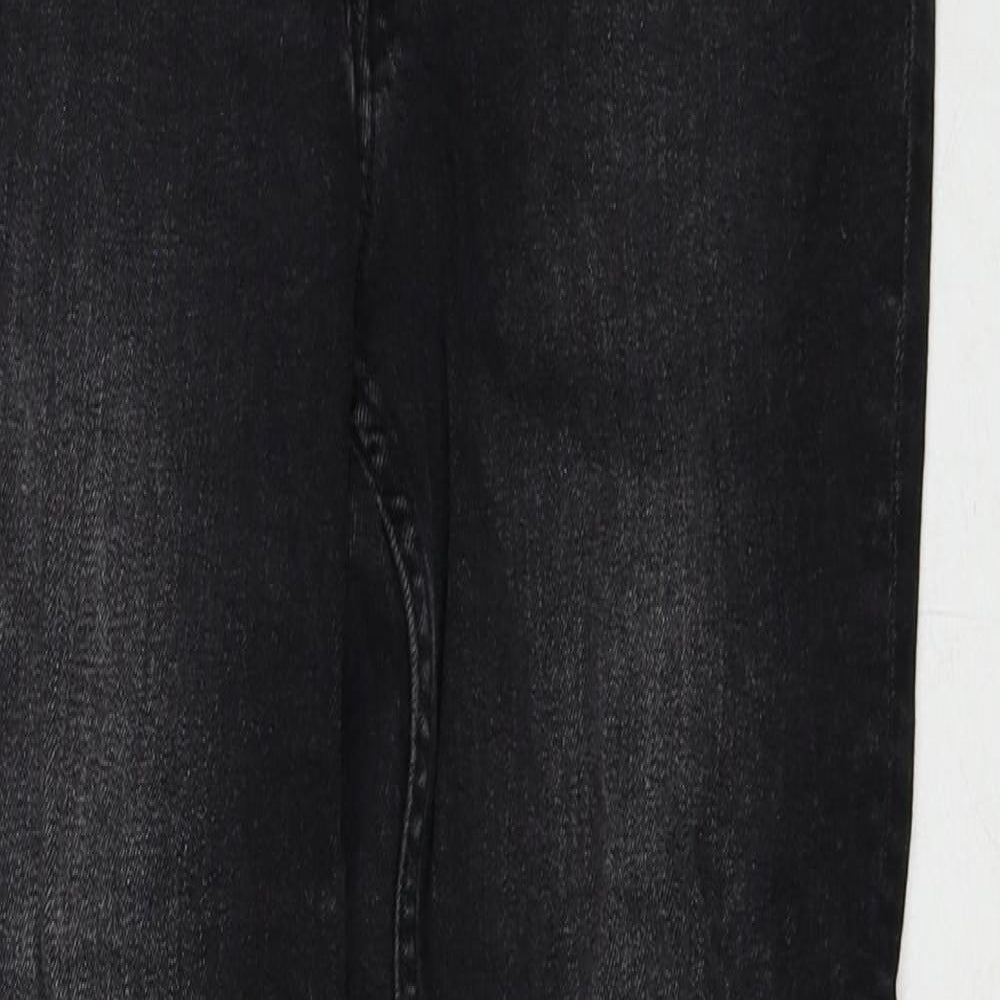 Divided by H&M Womens Black Cotton Skinny Jeans Size 10 Regular Zip