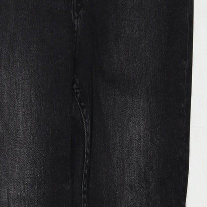 Divided by H&M Womens Black Cotton Skinny Jeans Size 10 Regular Zip