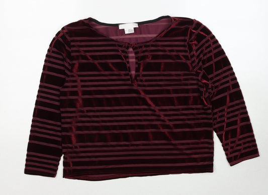 Womens UK Size L Cooperative Red Basic Blouse