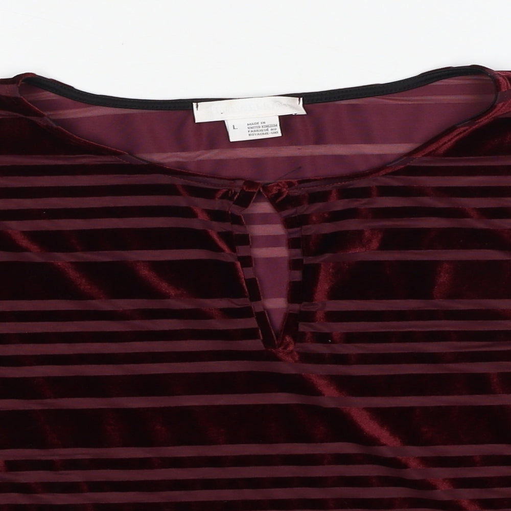 Womens UK Size L Cooperative Red Basic Blouse