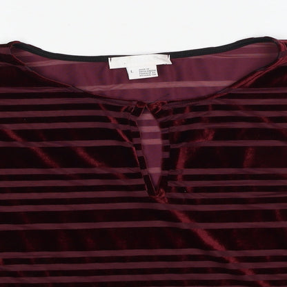 Womens UK Size L Cooperative Red Basic Blouse