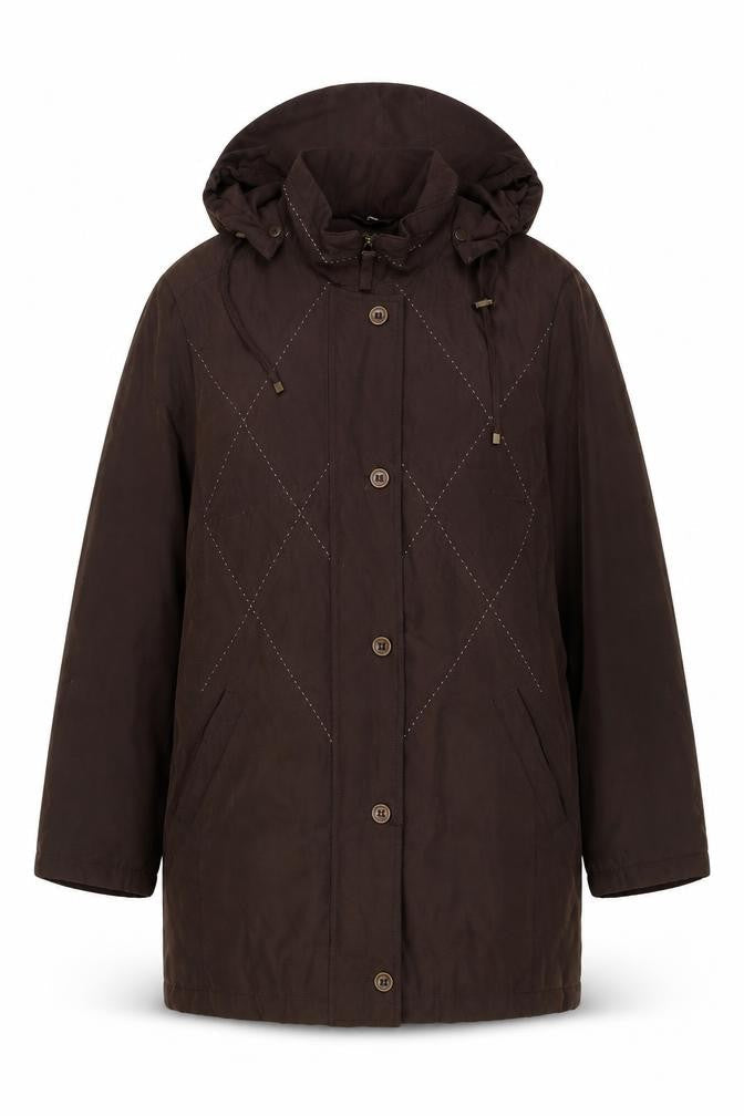 Womens UK Size L Klass Brown Pea Coat
