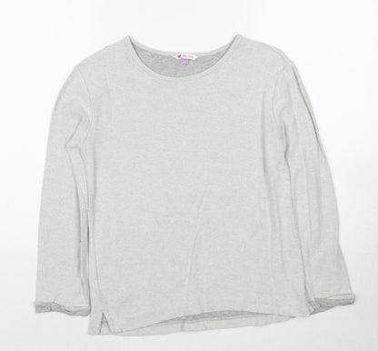 John Lewis Girls Grey Cotton Pullover Sweatshirt Size 11 Years Pullover