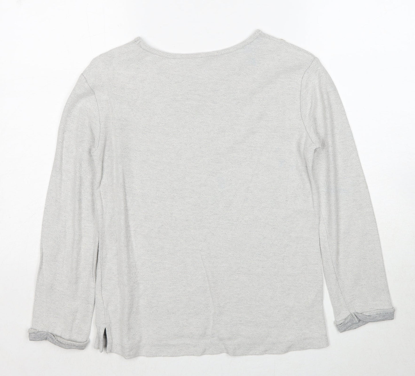 John Lewis Girls Grey Cotton Pullover Sweatshirt Size 11 Years Pullover