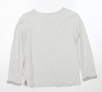 John Lewis Girls Grey Cotton Pullover Sweatshirt Size 11 Years Pullover
