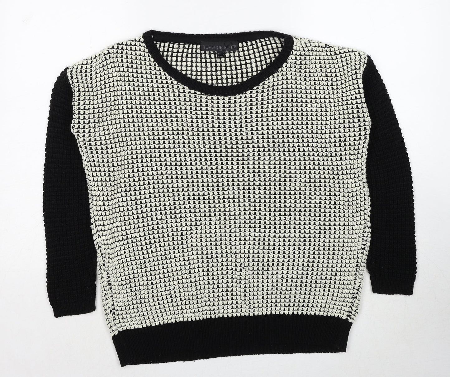 Womens UK Size 6 Topshop Black Pullover Jumper