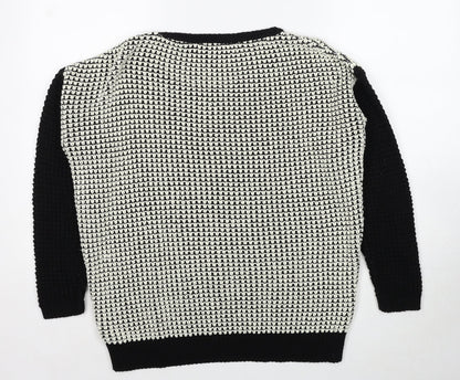 Womens UK Size 6 Topshop Black Pullover Jumper