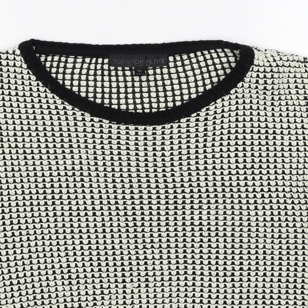 Womens UK Size 6 Topshop Black Pullover Jumper