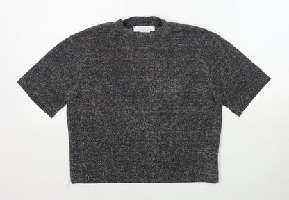 Womens UK Size S Cooperative Black Basic Blouse