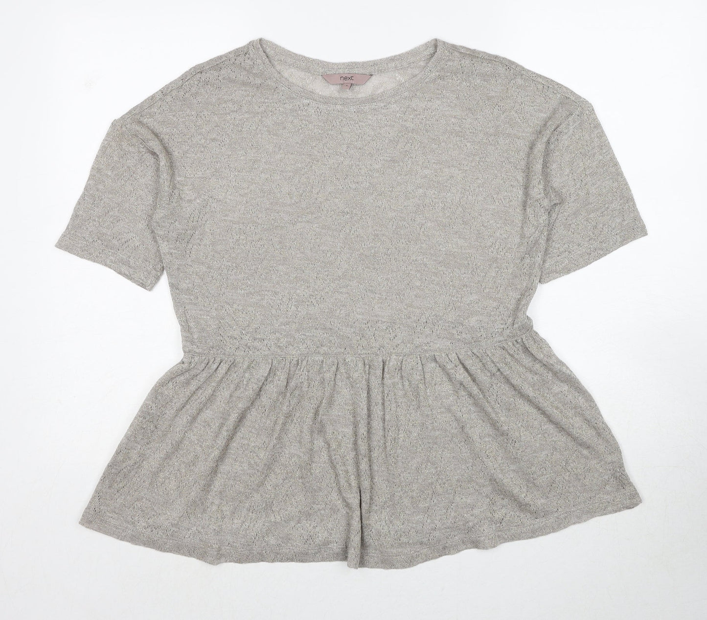 Womens UK Size 8 NEXT Grey Basic T-Shirt