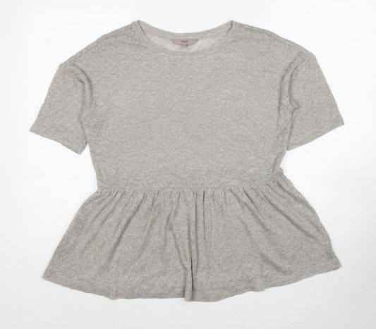 Womens UK Size 8 NEXT Grey Basic T-Shirt