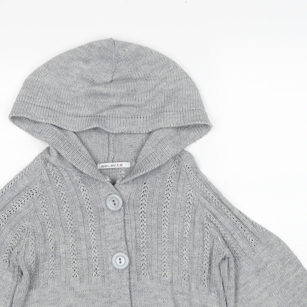 Womens UK Size M Select Grey Cardigan Jumper