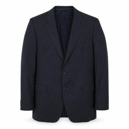 Conforn Mens Blue Striped Polyester Jacket Suit Jacket Size 44 Regular