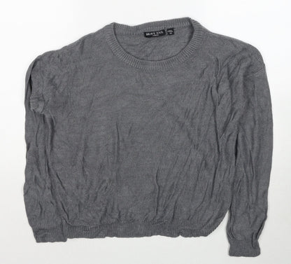 Womens UK Size XS Brave Soul Grey Pullover Jumper