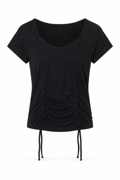 Moral Fiber Womens Black Scoop Neck Viscose Pullover Jumper Size L