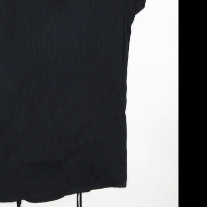 Moral Fiber Womens Black Scoop Neck Viscose Pullover Jumper Size L