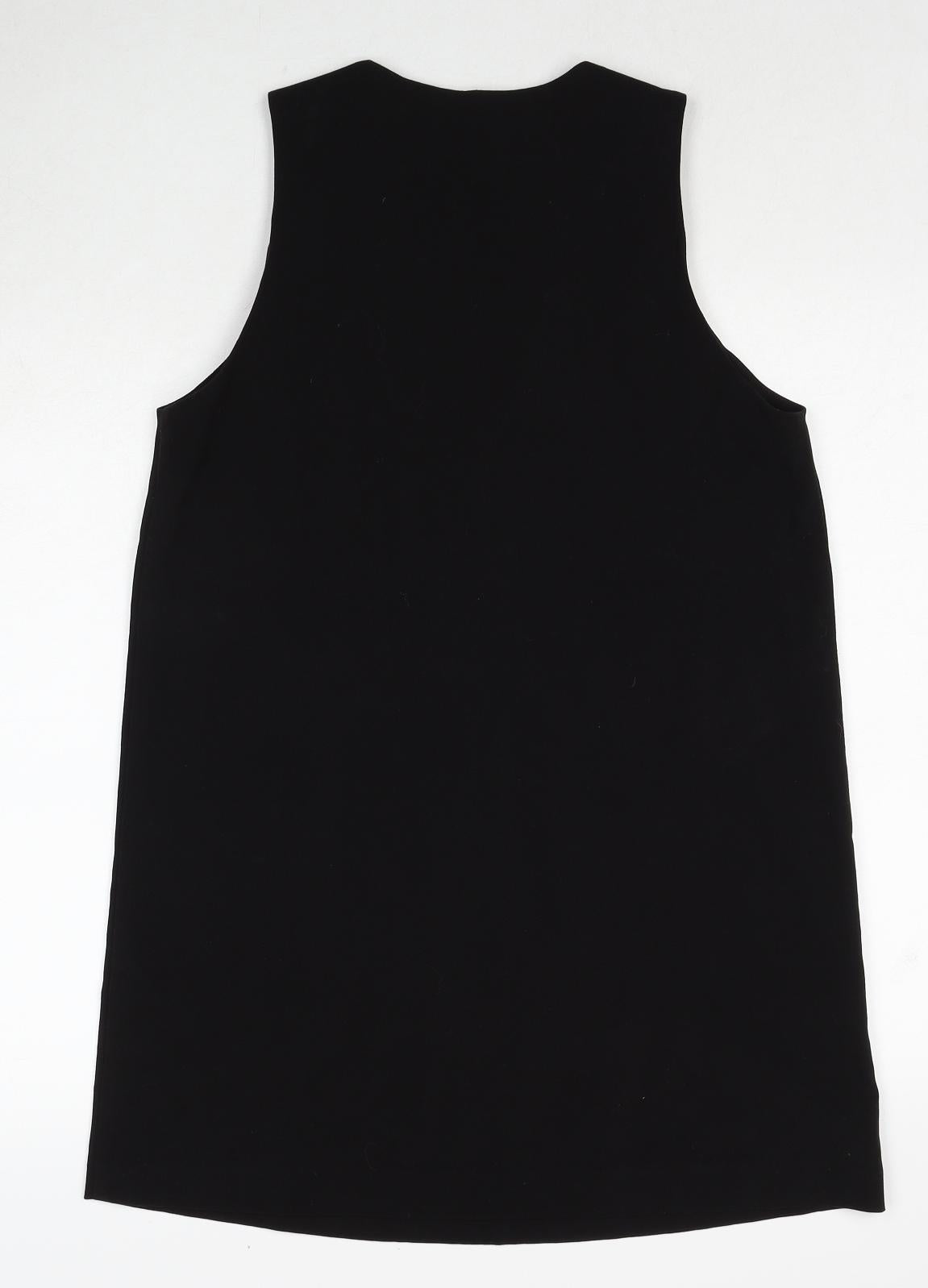 FOREVER 21 Womens Black Polyester A-Line Size M V-Neck Pullover