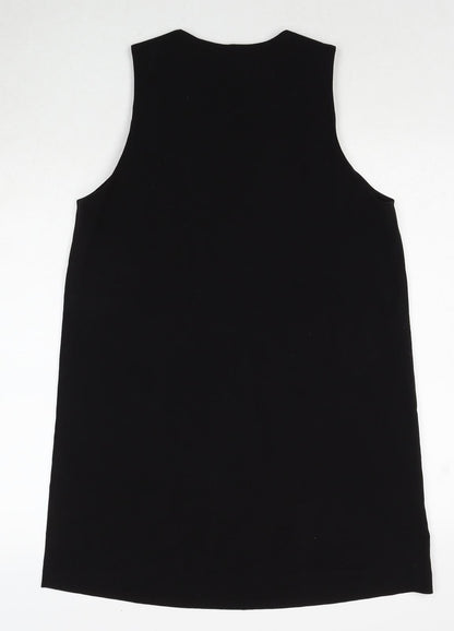 FOREVER 21 Womens Black Polyester A-Line Size M V-Neck Pullover