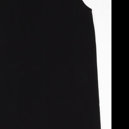 FOREVER 21 Womens Black Polyester A-Line Size M V-Neck Pullover