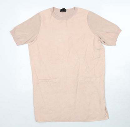 Womens UK Size 12 Topshop Pink Basic T-Shirt