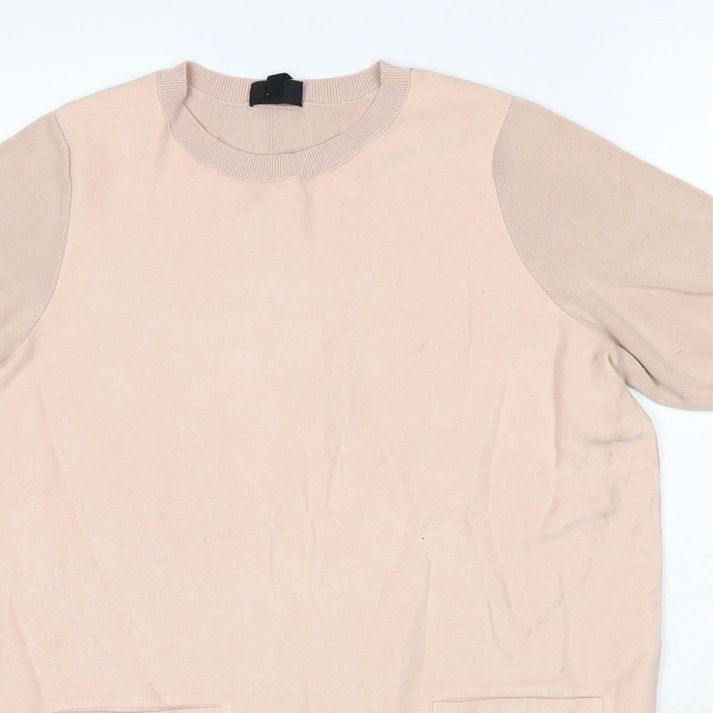 Womens UK Size 12 Topshop Pink Basic T-Shirt