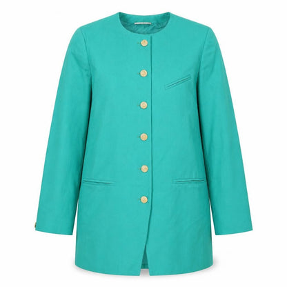 Plus Womens Green Overcoat Coat Size 12 Button