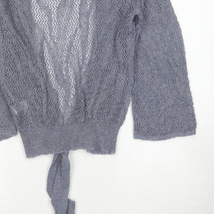 Womens UK Size S Marks and Spencer Blue Cardigan Jumper
