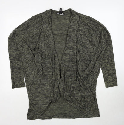Womens UK Size M FOREVER 21 Green Cardigan Jumper