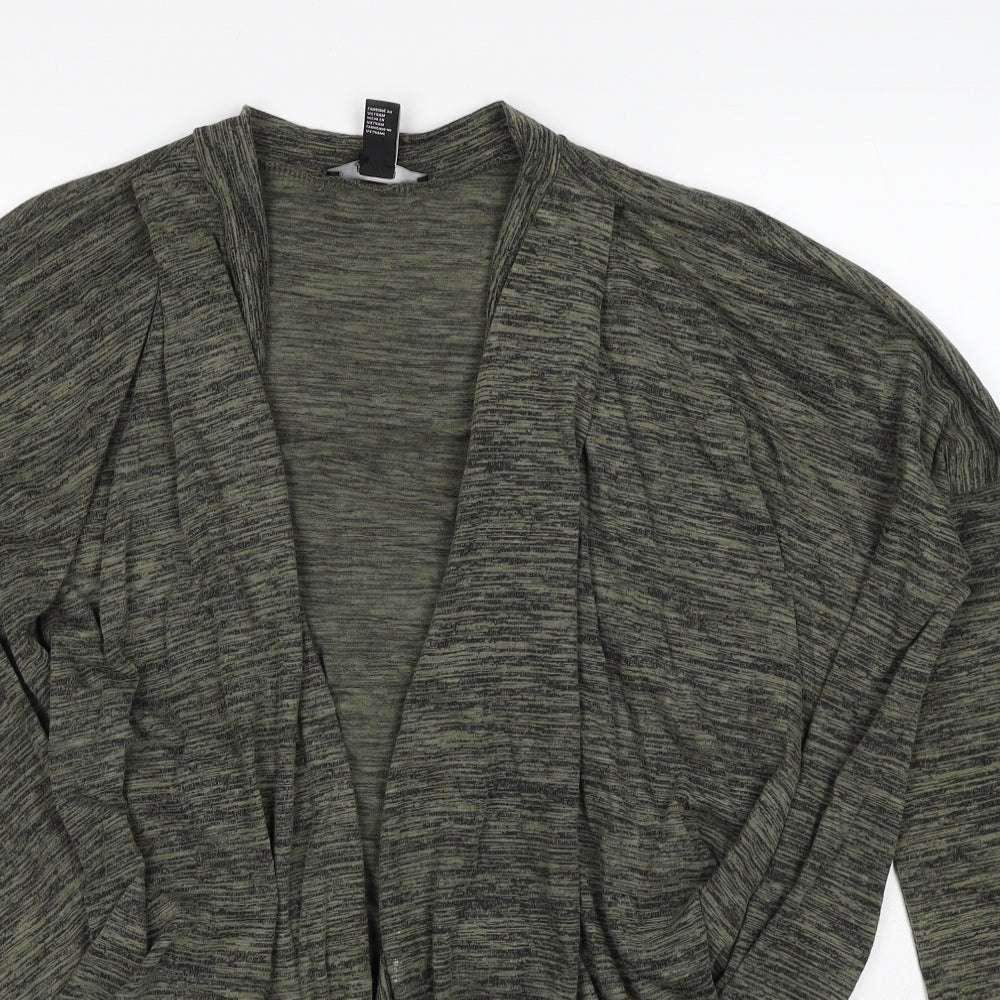 Womens UK Size M FOREVER 21 Green Cardigan Jumper