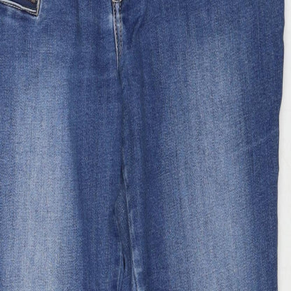 R.edition Womens Blue Cotton Skinny Jeans Size 14 Regular Zip