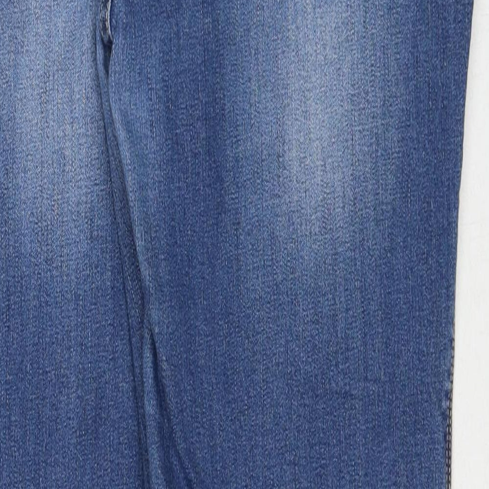 R.edition Womens Blue Cotton Skinny Jeans Size 14 Regular Zip