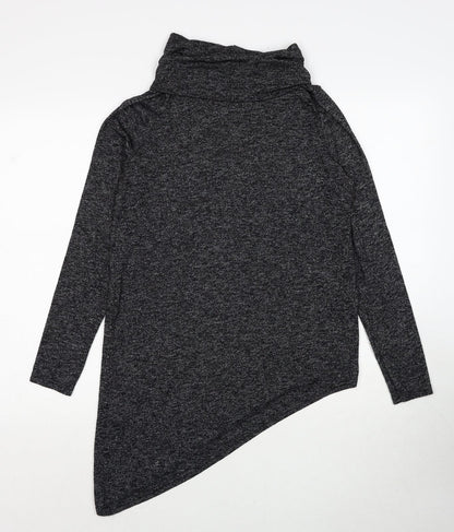 New Look Womens Grey Roll Neck Viscose Pullover Jumper Size 8