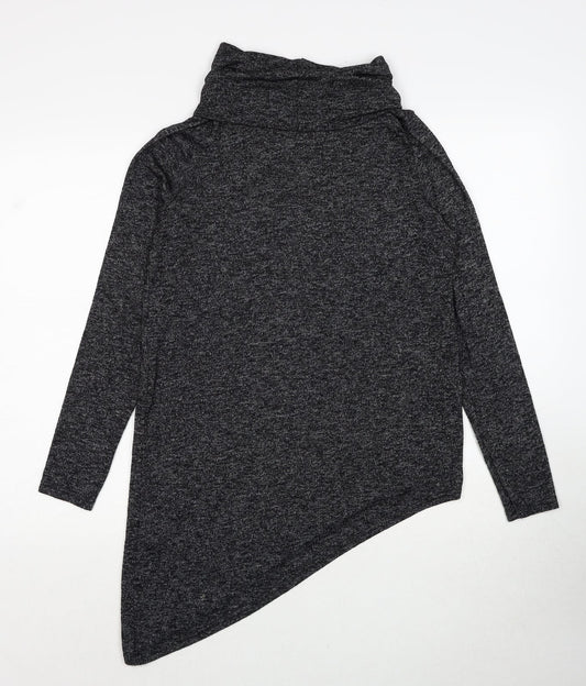 New Look Womens Grey Roll Neck Viscose Pullover Jumper Size 8